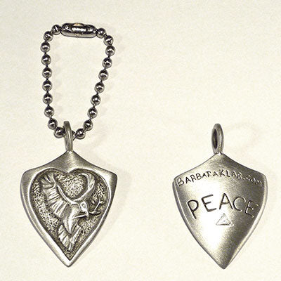 Peace-Dove-Keychain-Barbara-Klar-Clear-Metals
