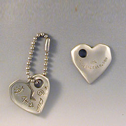 Heart-charm-keychain-Barbara-Klar-Clear-Metals