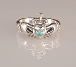 Claddagh-Ring-Silver-Turquoise-Commitment-Bands