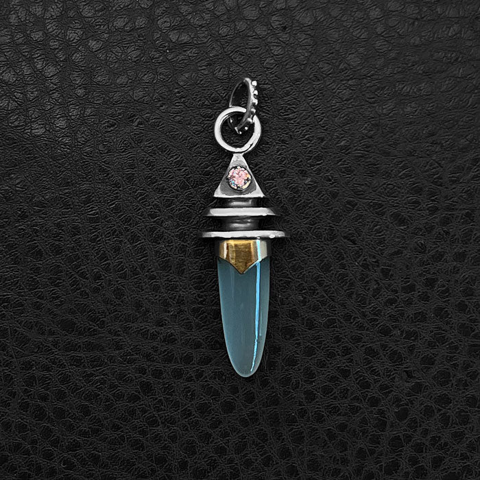 Aquamarine "Tongue" Charm
