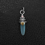 Aquamarine "Tongue" Charm