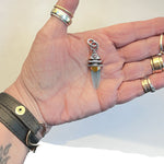 Aquamarine "Tongue" Charm