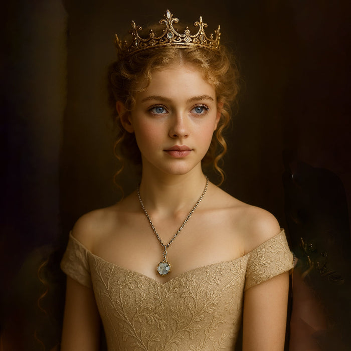 Aquamarine Assymetrical Necklace