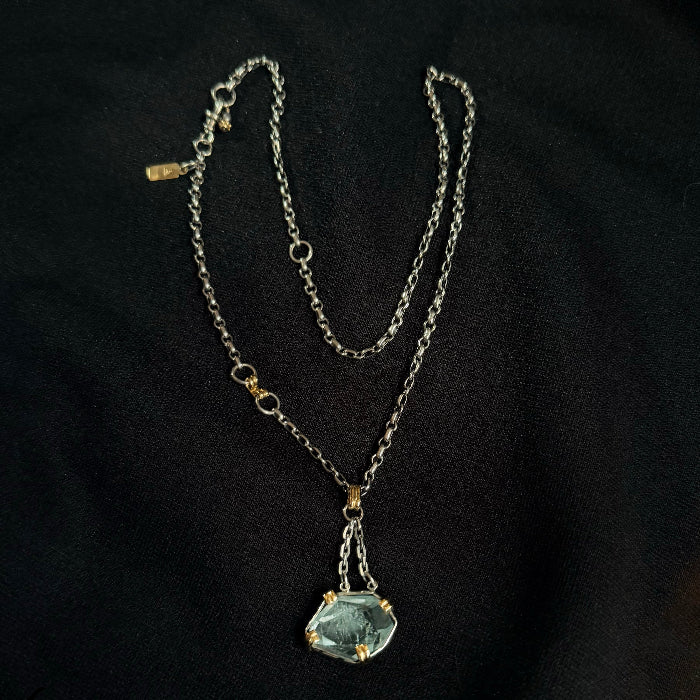 Aquamarine Assymetrical Necklace