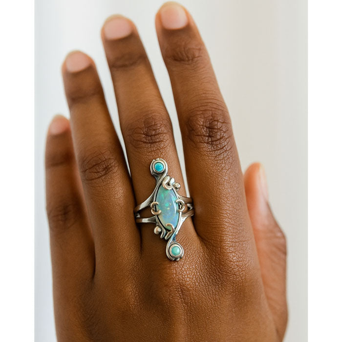 Marquise Shaped Opal Rings