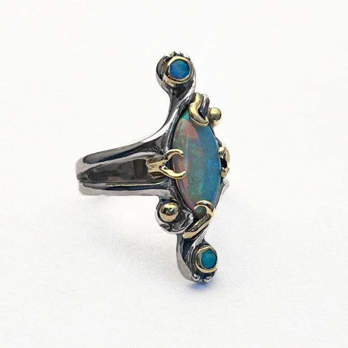 Marquise Shaped Opal Rings