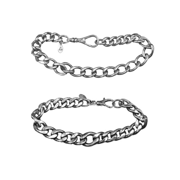 Mixed chain "ID" bracelets