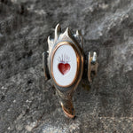 Flaming Heart Intaglio Necklace