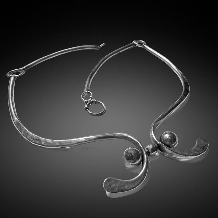 Forged Silver Ball Choker