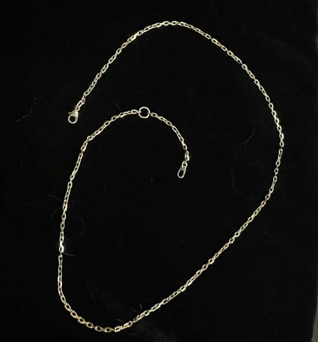 14ky adjustable-length gold chain