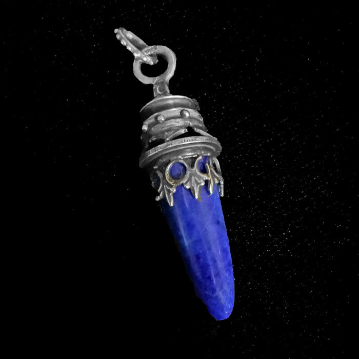 Turquoise or Lapis Bullet Stone Charms