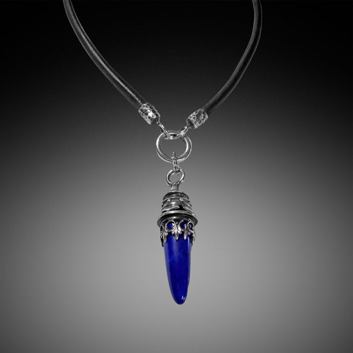 Turquoise or Lapis Bullet Stone Charms