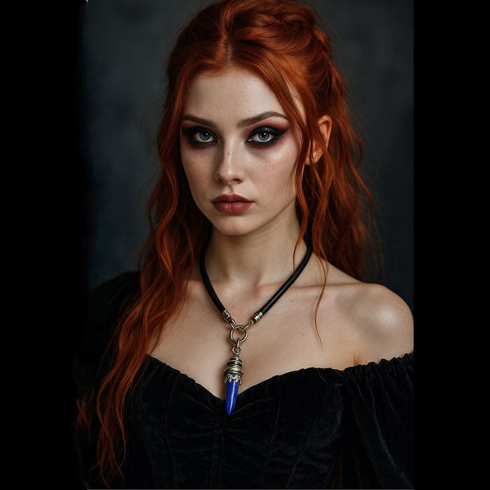 Turquoise or Lapis Bullet Stone Charms