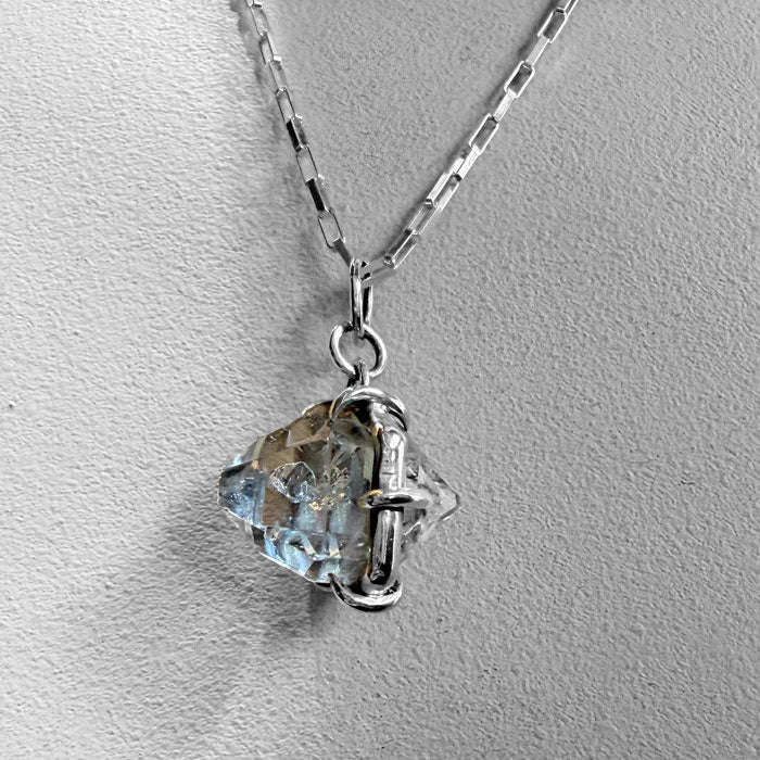 Silver Herkimer Diamond Necklace