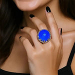 Round Moodstone Ring