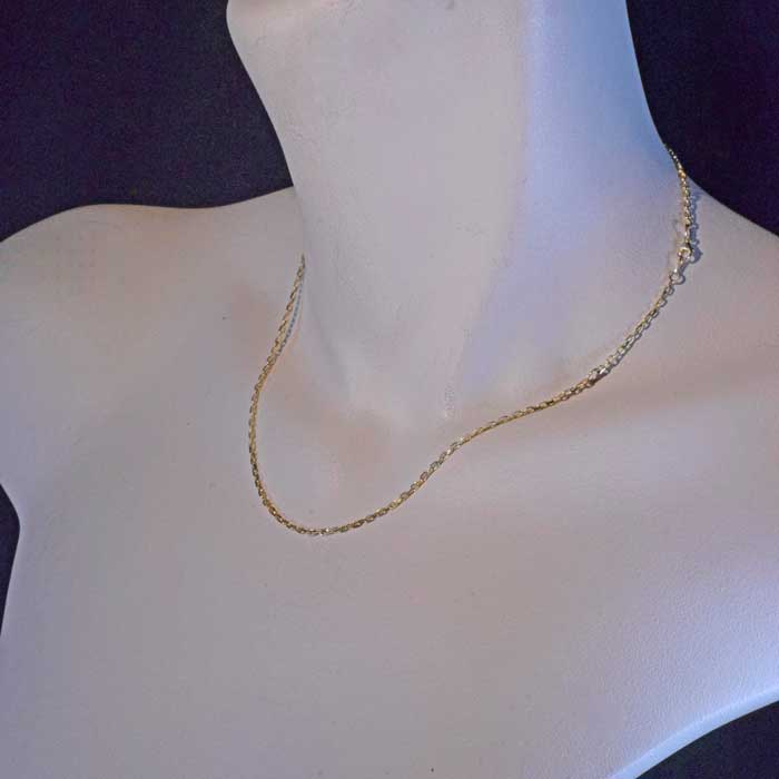 14ky adjustable-length gold chain