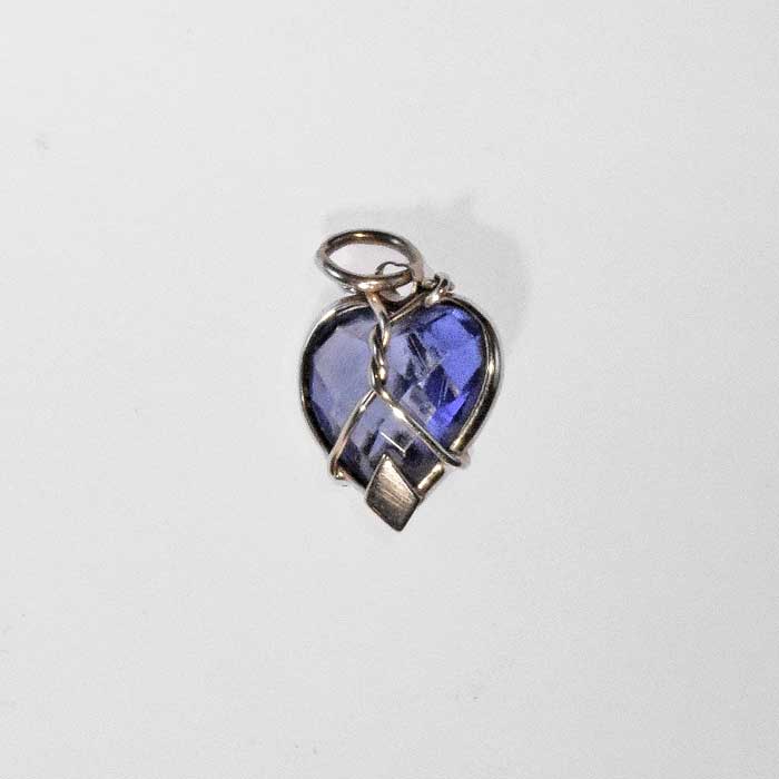 Purple "Heart in Bondage" Charm