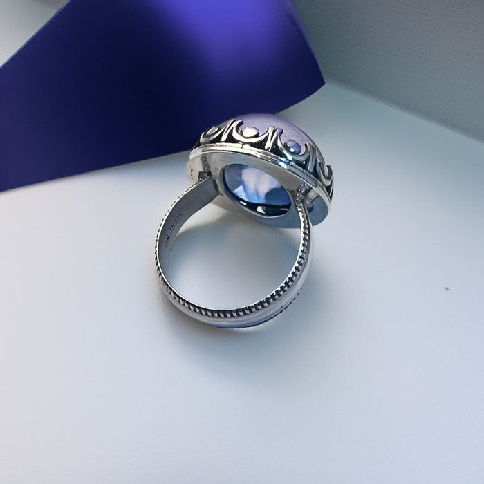 Round Moodstone Ring