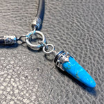 Long Turqoise Bullet Charm