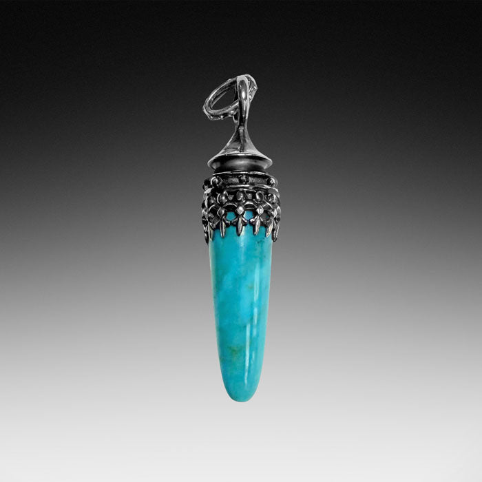 Turquoise or Lapis Bullet Stone Charms