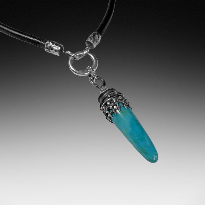 Turquoise or Lapis Bullet Stone Charms