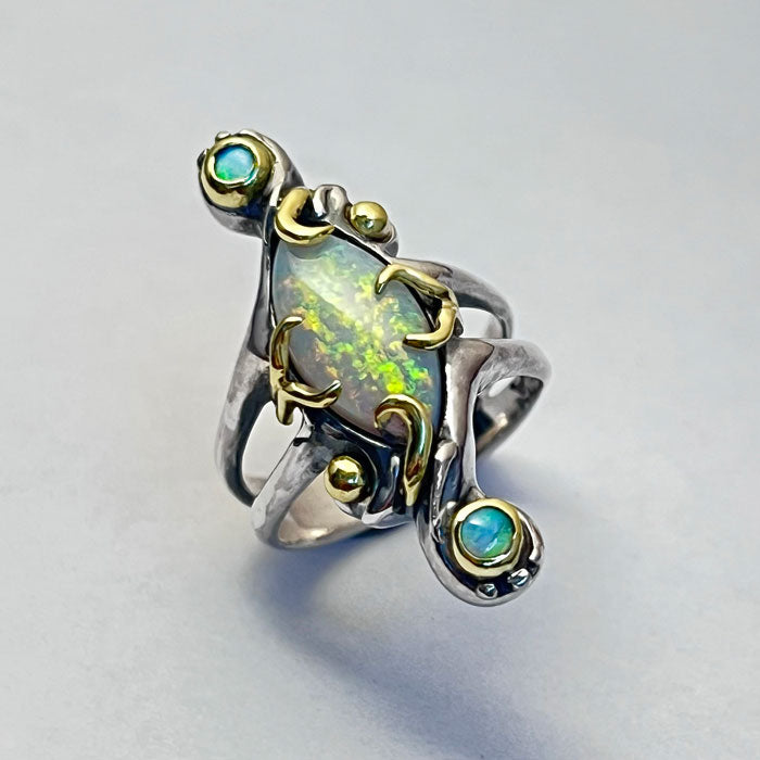 Marquise Shaped Opal Rings