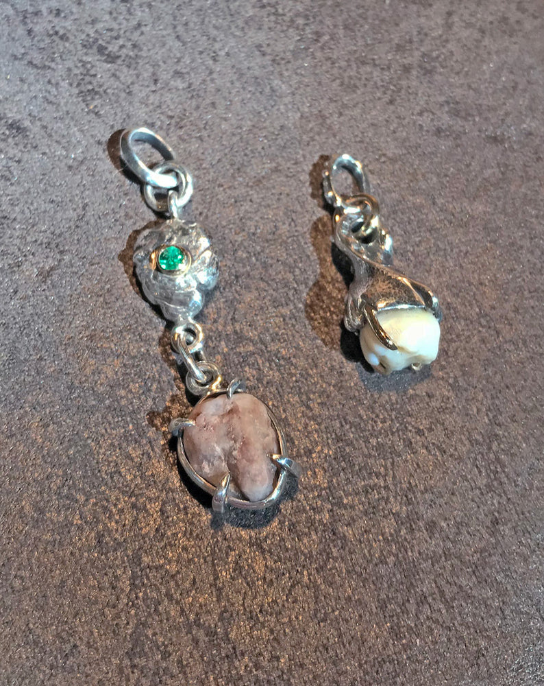 Commission: PEBBLE and BABY TOOTH CHARMS