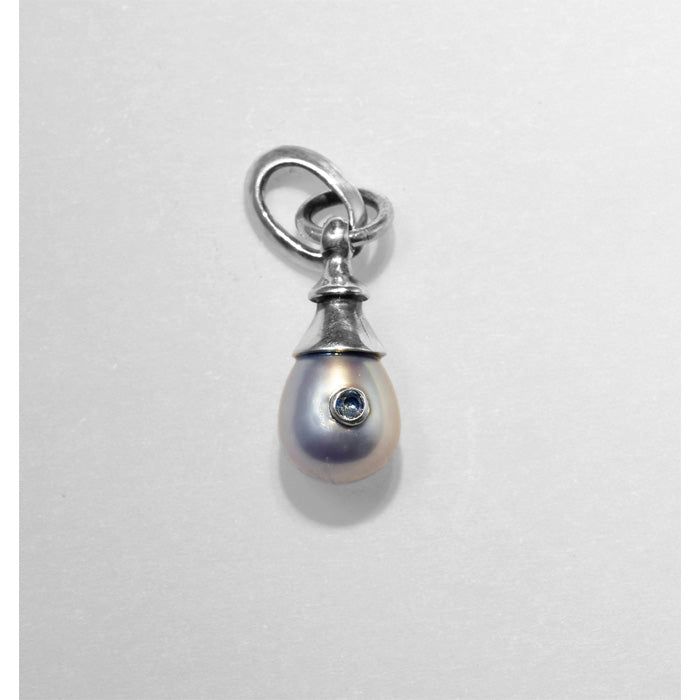 Pearl Charms w/ inset Diamonds