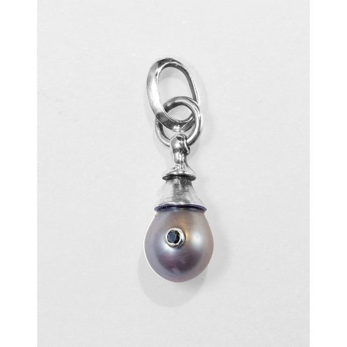 Pearl Charms w/ inset Diamonds