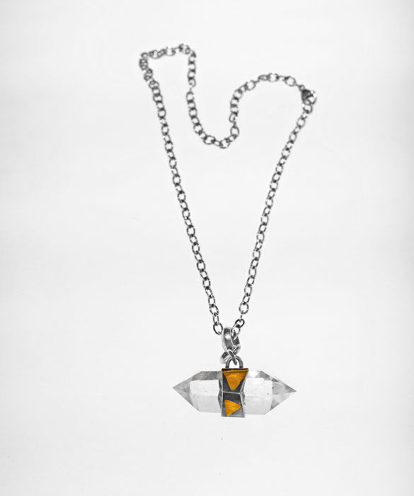 Double Terminated Crystal Keum-boo Necklace