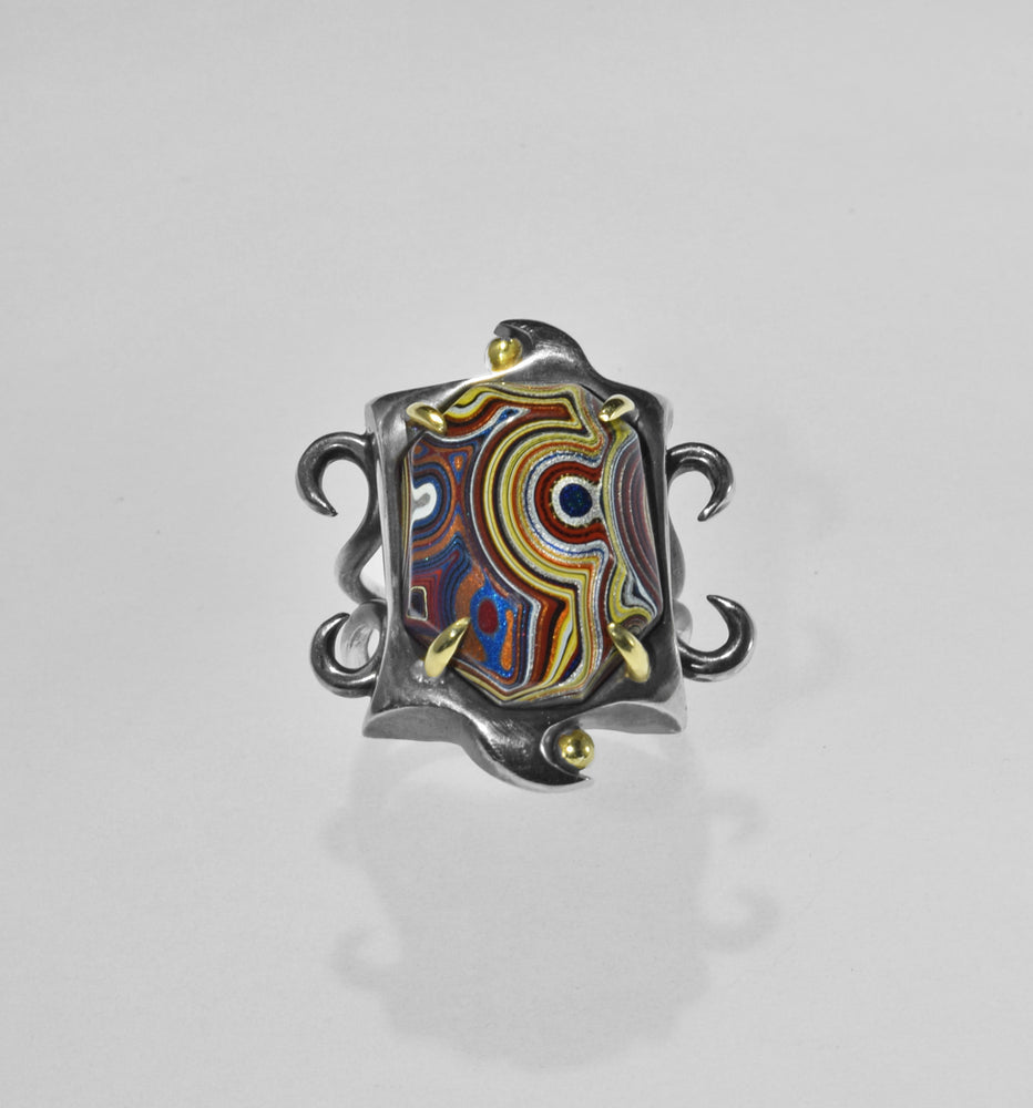 "The Devil Made Me Do It"  Fordite Ring