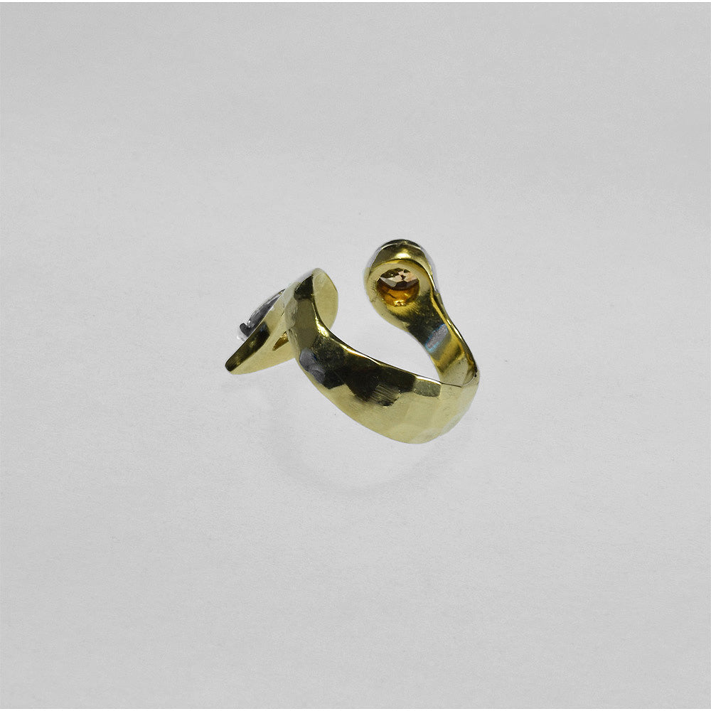 18ky Gold Swirl Ring