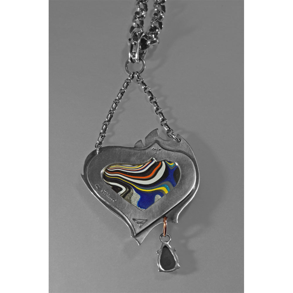 Fordite Heart Necklace
