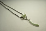 Sterling Jade Bead and Sword Necklace