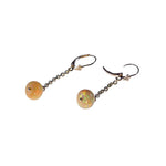14ky Opal Bead Drop Earrings