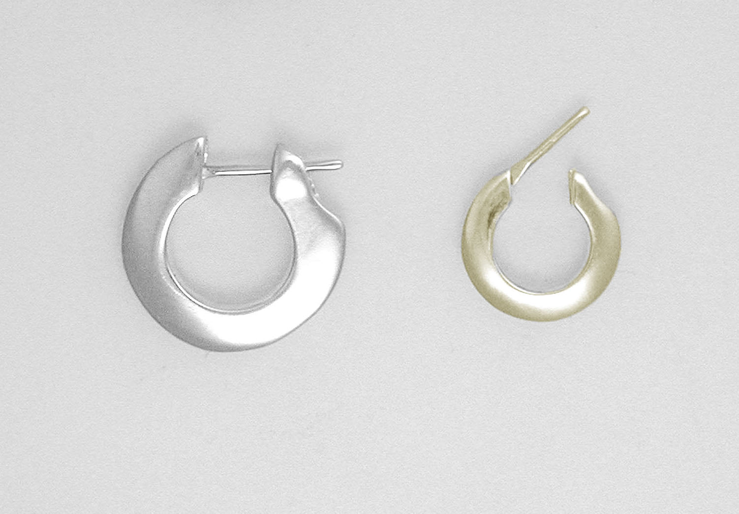 Unisex Silver Pirate Metal Circle Earrings | 16mm 20mm Hoops | Bombed Style