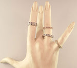 VICTORIAN NARROW BANDS - STERLING SILVER