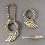 Wing-keychain-Barbara-Klar-Clear-Metals